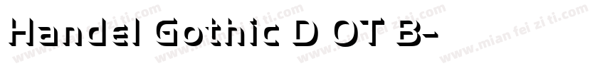 Handel Gothic D OT B字体转换